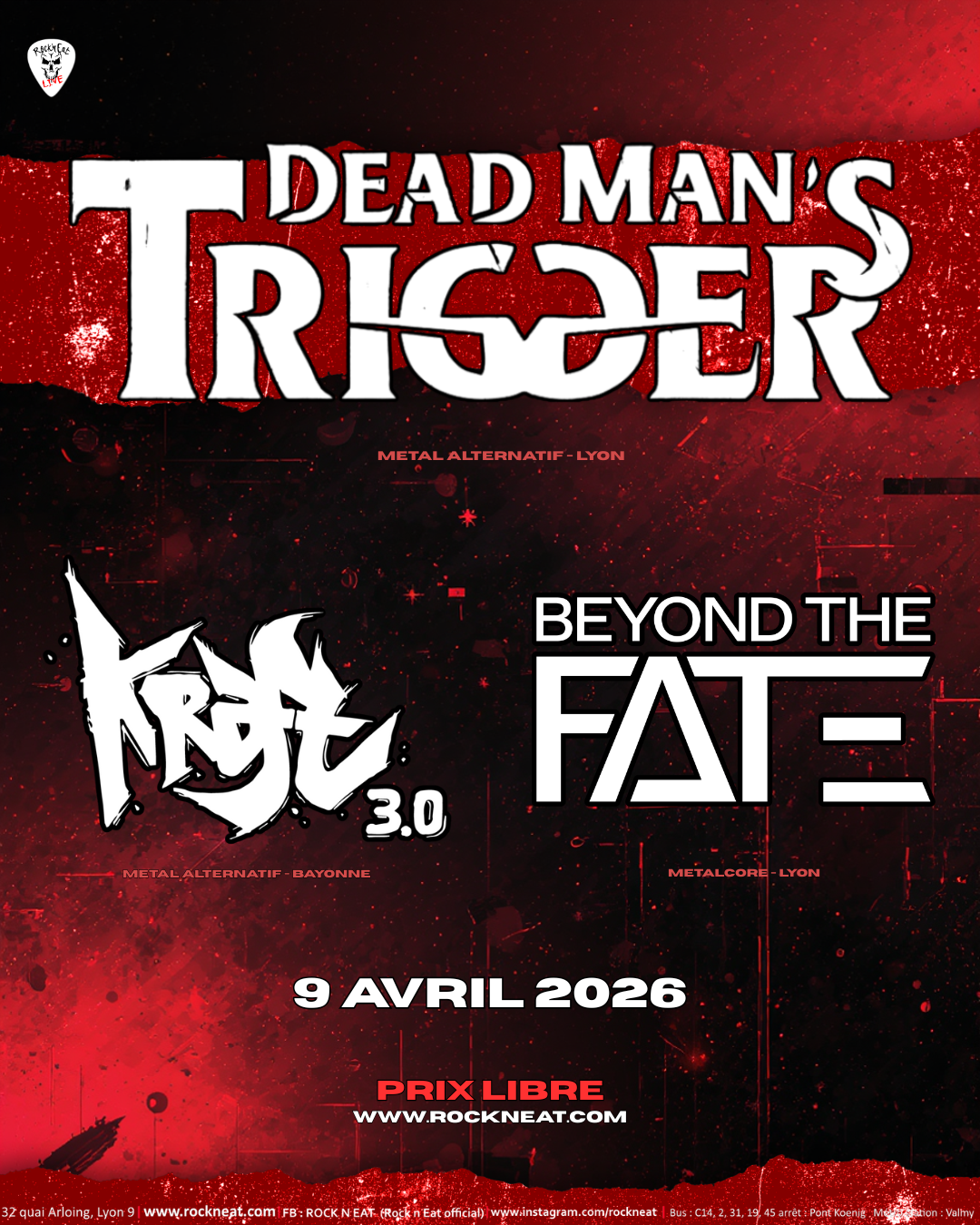 Affiche DEADMAN'S TRIGGER / KRAFT 3.0 / BEYOND THE FATE