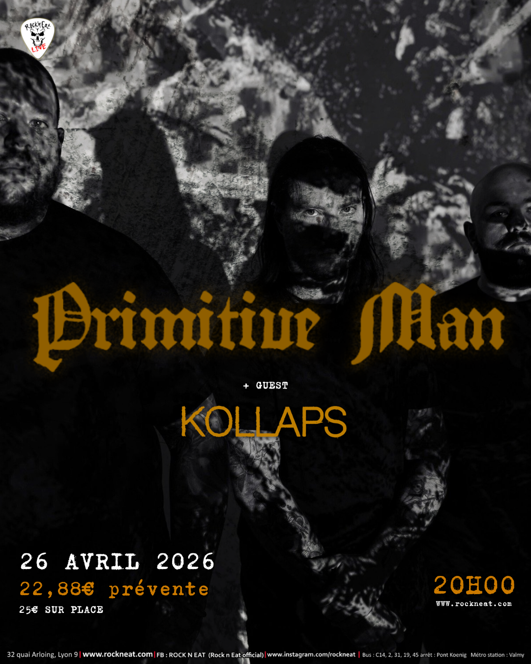 Affiche PRIMITIVE MAN / KOLLAPS / ATOMIC TRIP