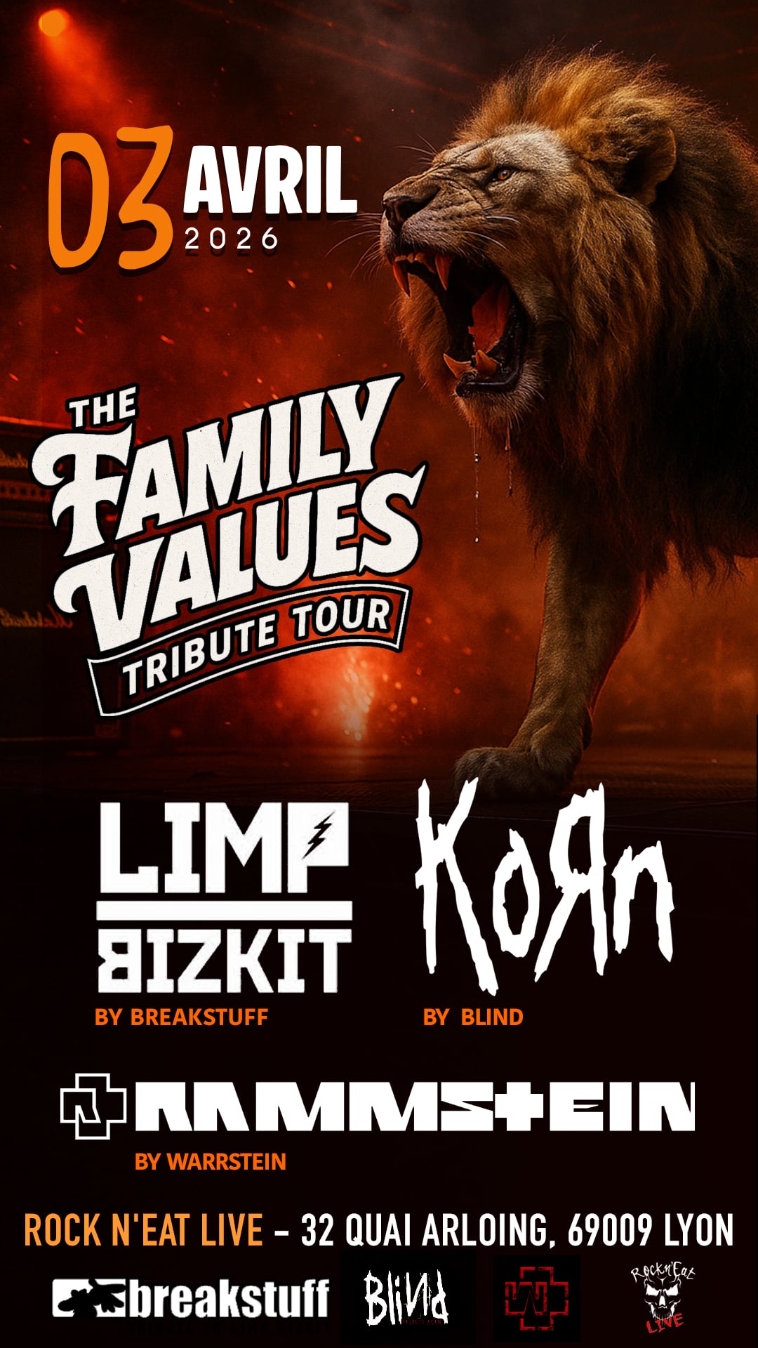 Affiche THE FAMILY VALUES TRIBUTE TOUR